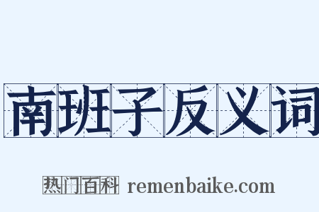 南班子反义词是什么意思的图片